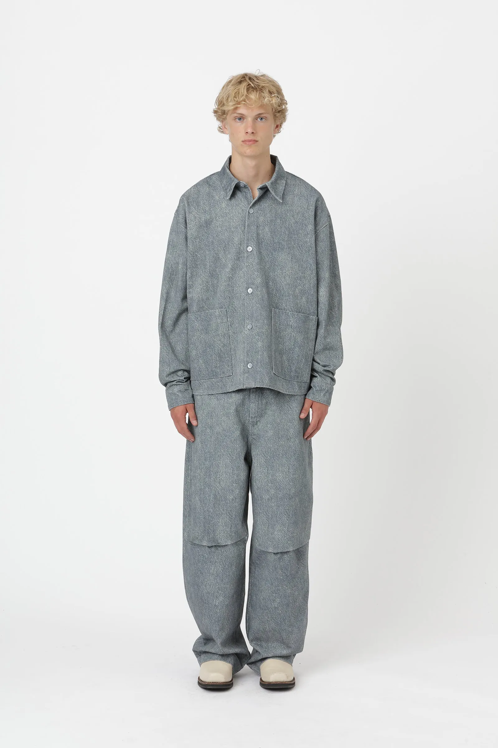 Dustin Faux Denim - Blue