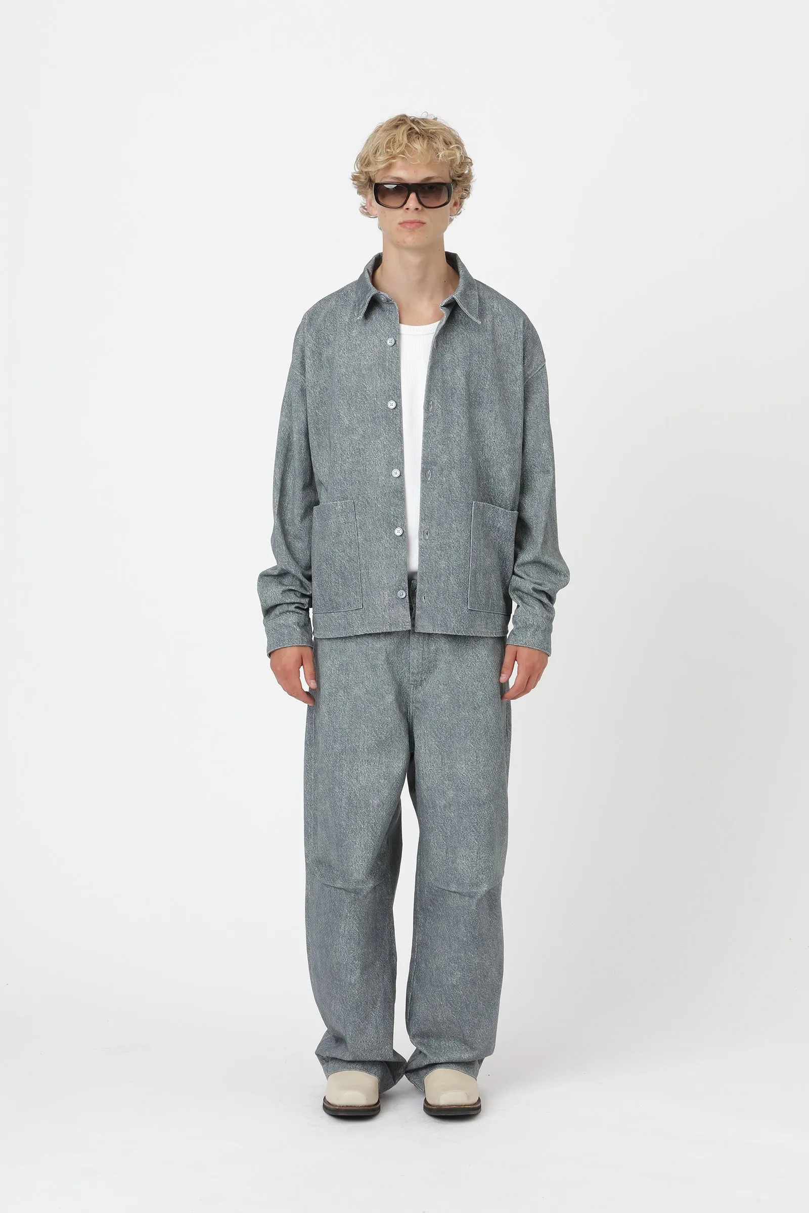 Dustin Faux Denim - Blue