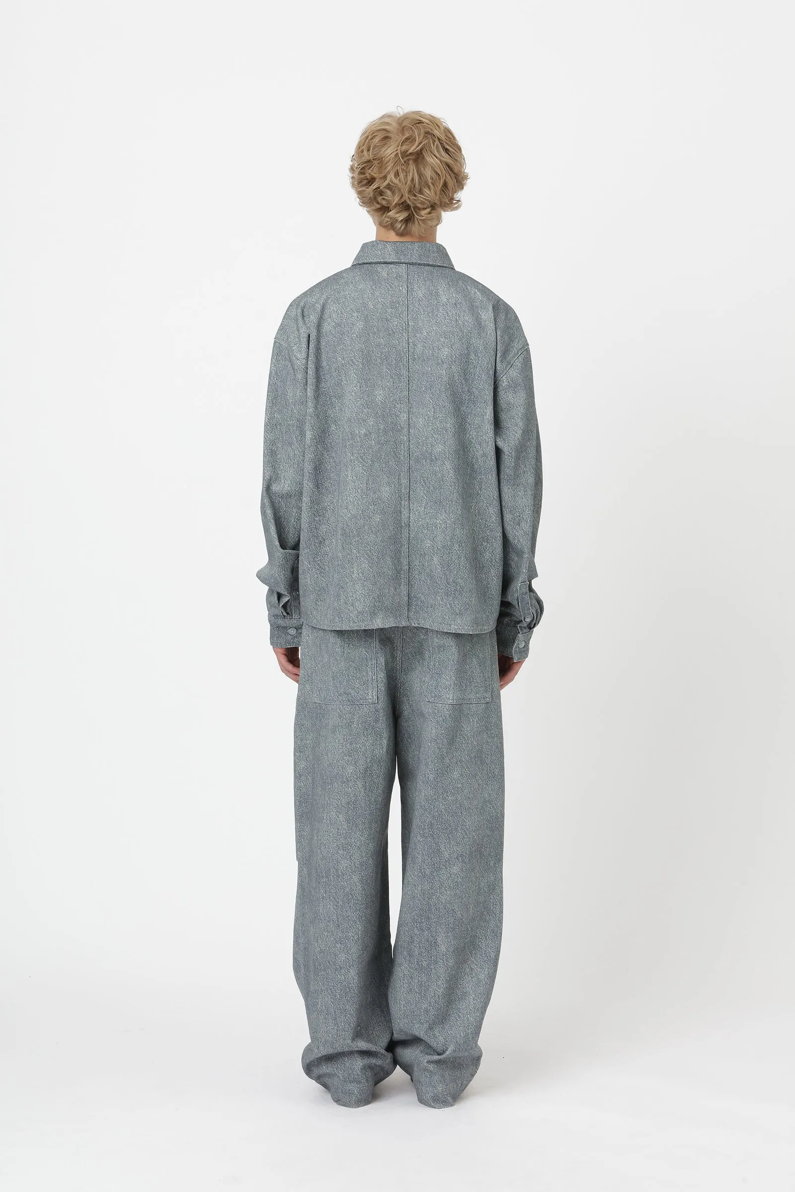 Dustin Faux Denim - Blue