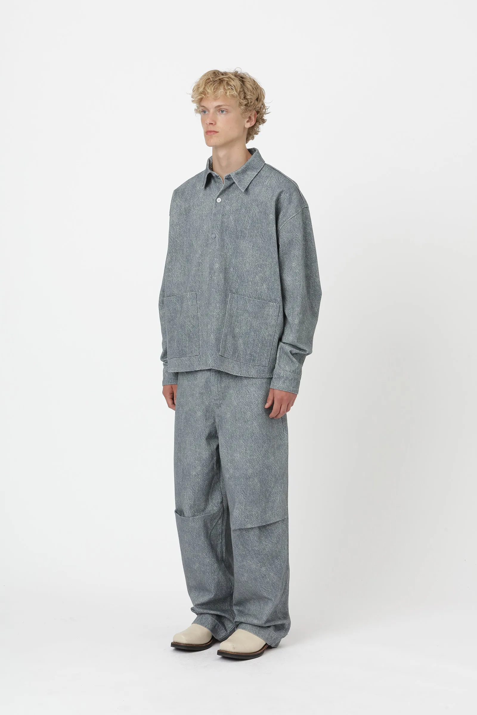 Dustin Faux Denim - Blue
