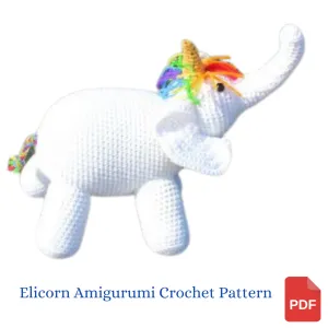 Elicorn (Uniphant) Plushie Crochet Pattern