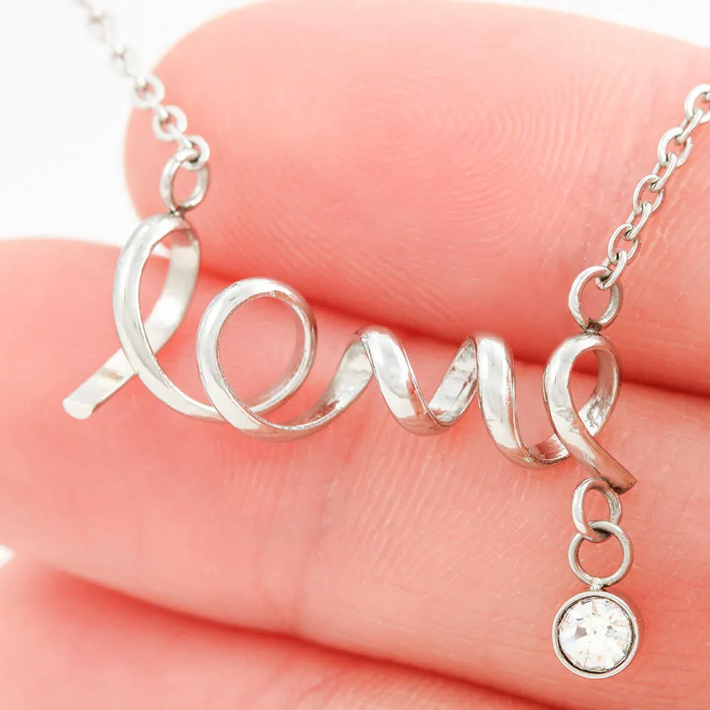 Enjoy the journey-Scripted Love Necklace for Daughter, From Dad