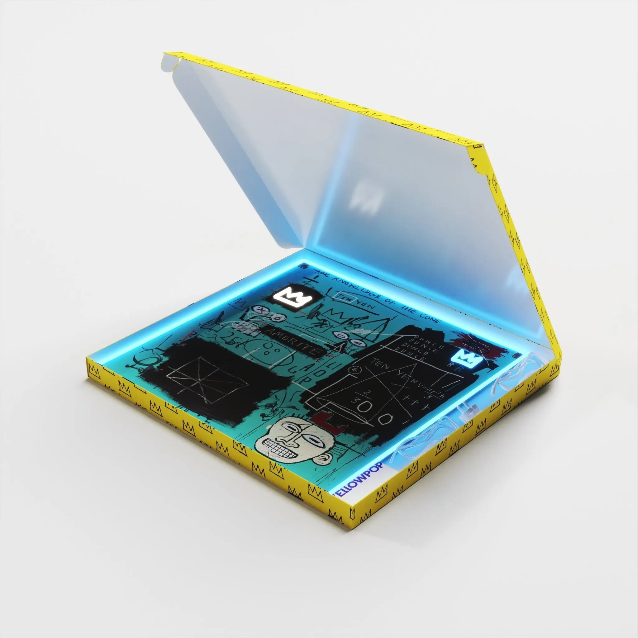 Equals Pi YP x Jean Michel Basquiat, LED neon sign