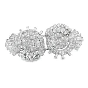 Estate Platinum Diamond Brooch