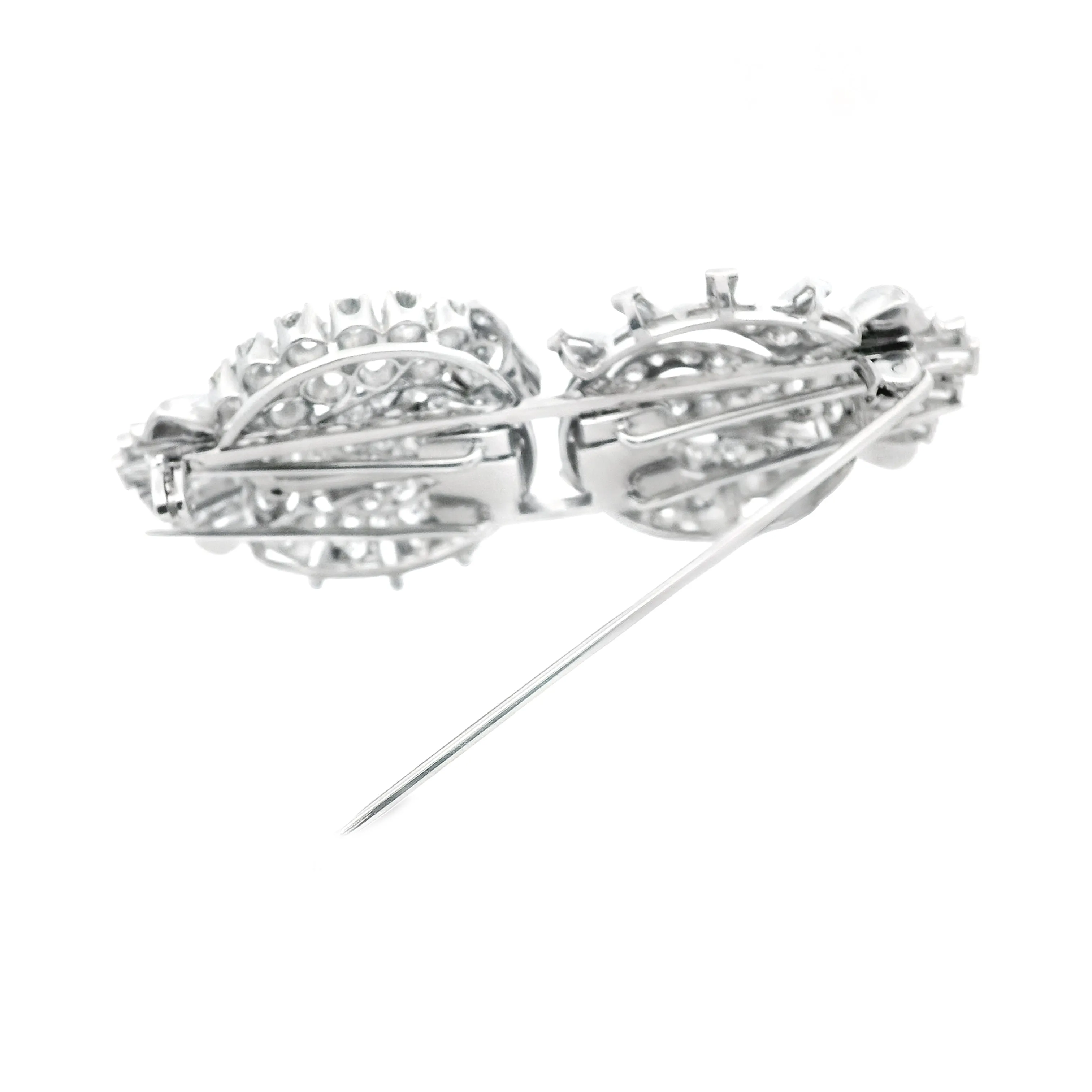 Estate Platinum Diamond Brooch