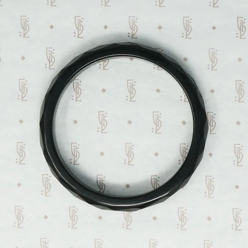 Faceted Black Bakelite Bangle