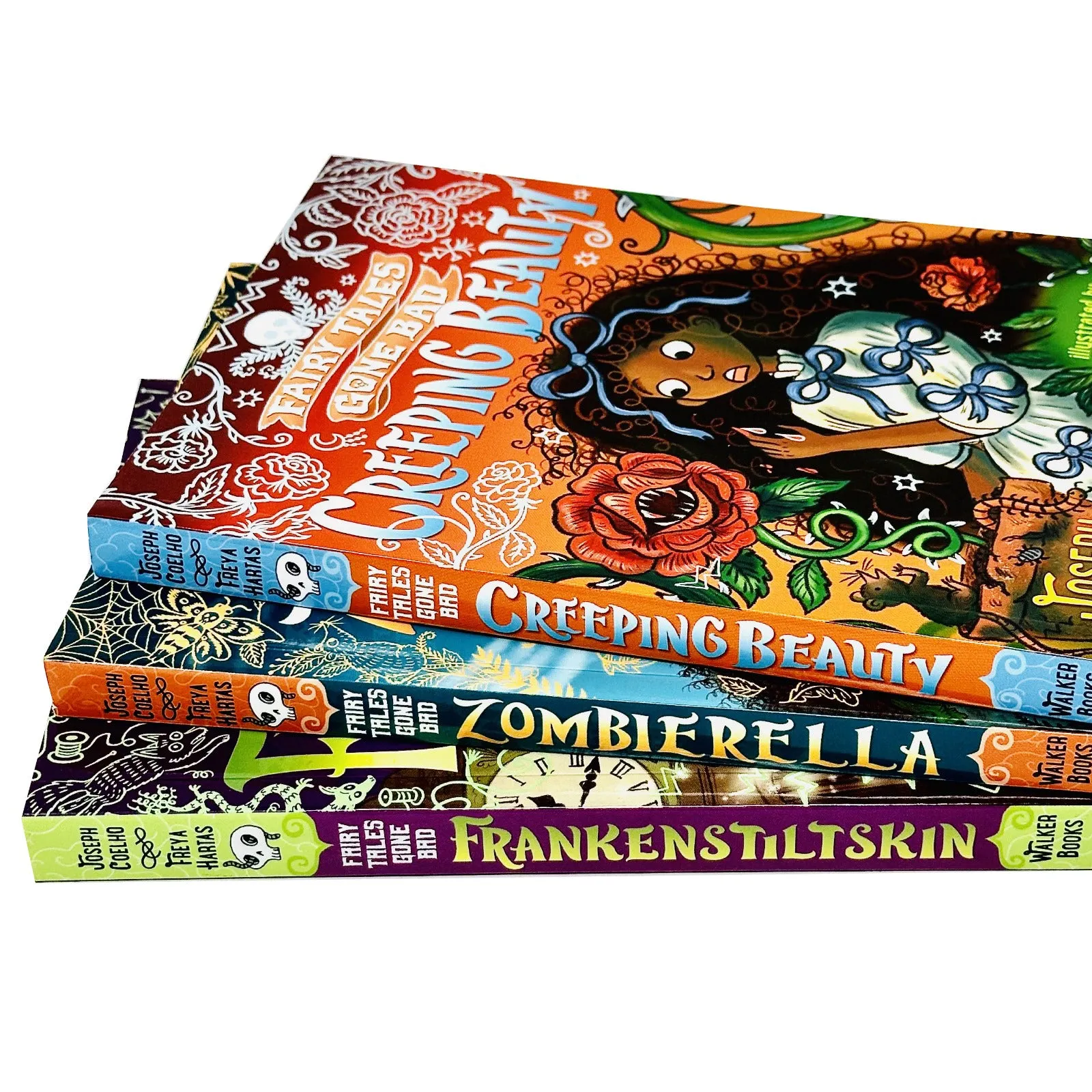 Fairy Tales Gone Bad Series Collection 3 Books Set By Joseph Coelho (Zombierella, Creeping Beauty, Frankenstiltskin)