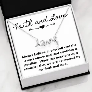 Faith and Love-Scripted Love Necklace