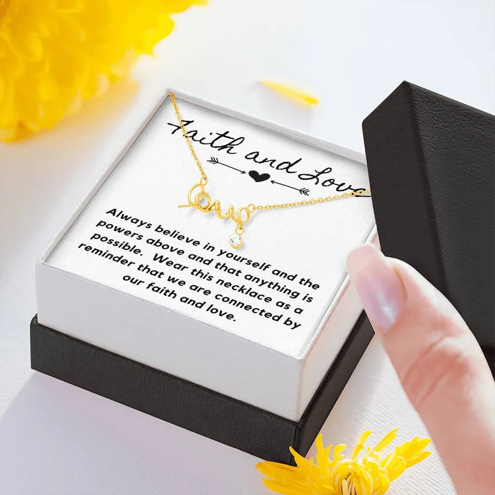 Faith and Love-Scripted Love Necklace