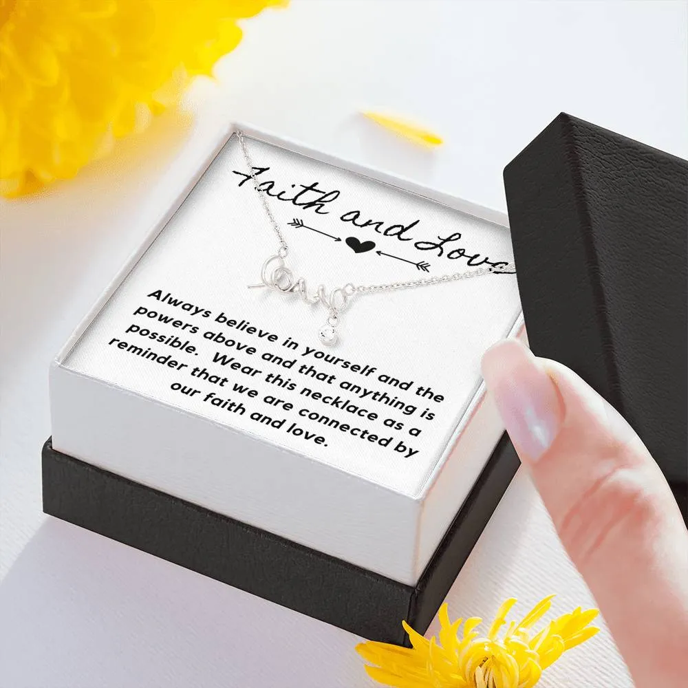 Faith and Love-Scripted Love Necklace