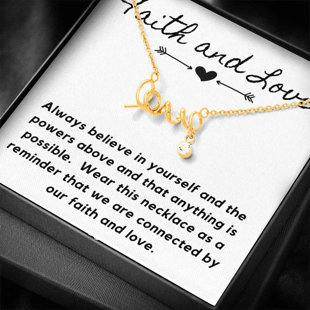 Faith and Love-Scripted Love Necklace