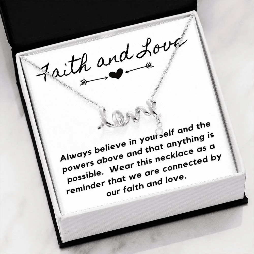 Faith and Love-Scripted Love Necklace