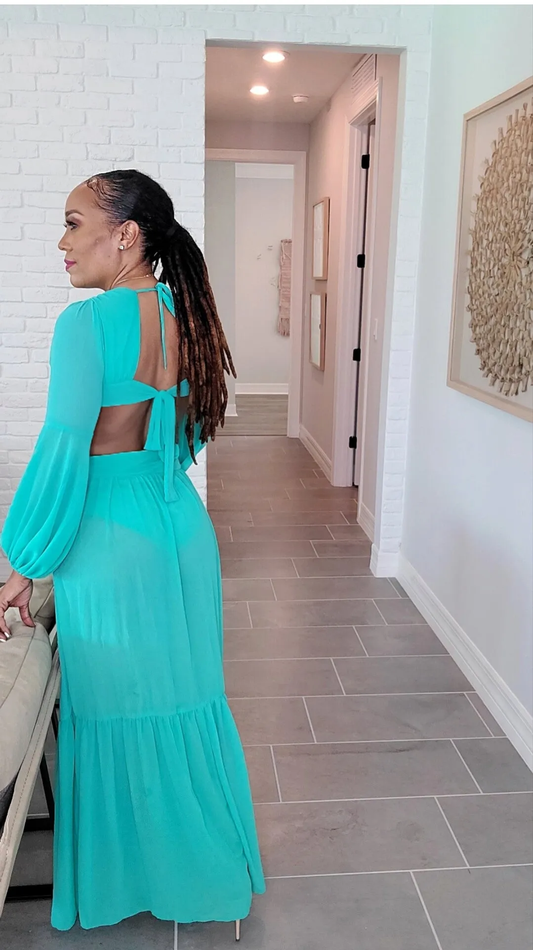 Fantasy Island Maxi Dress | Teal
