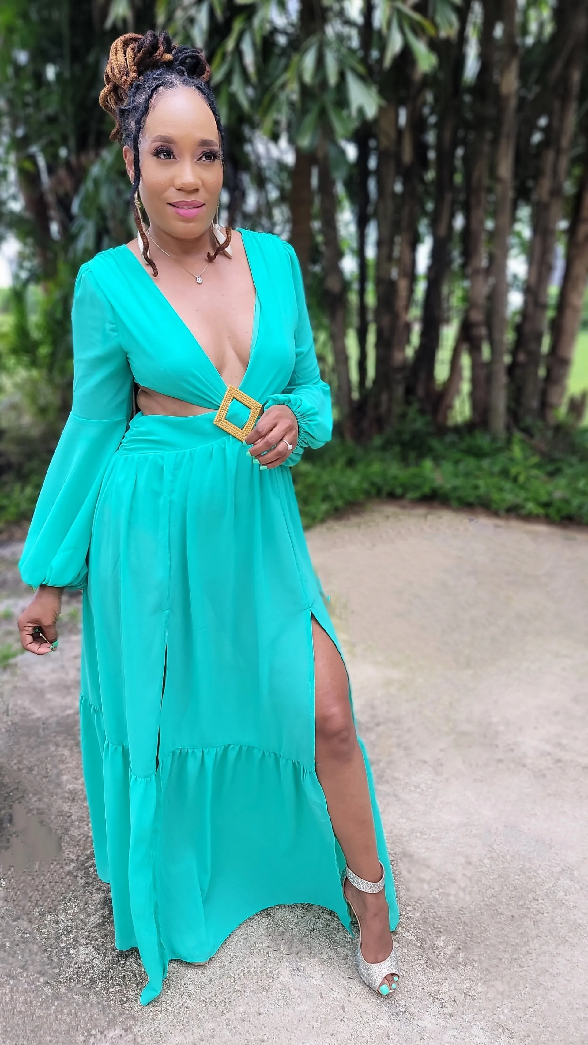 Fantasy Island Maxi Dress | Teal