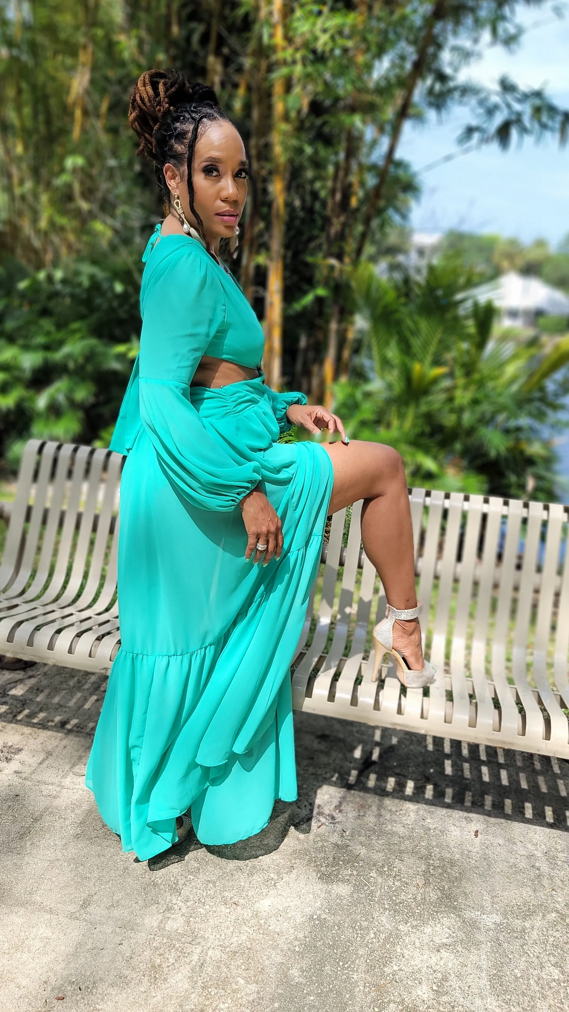 Fantasy Island Maxi Dress | Teal