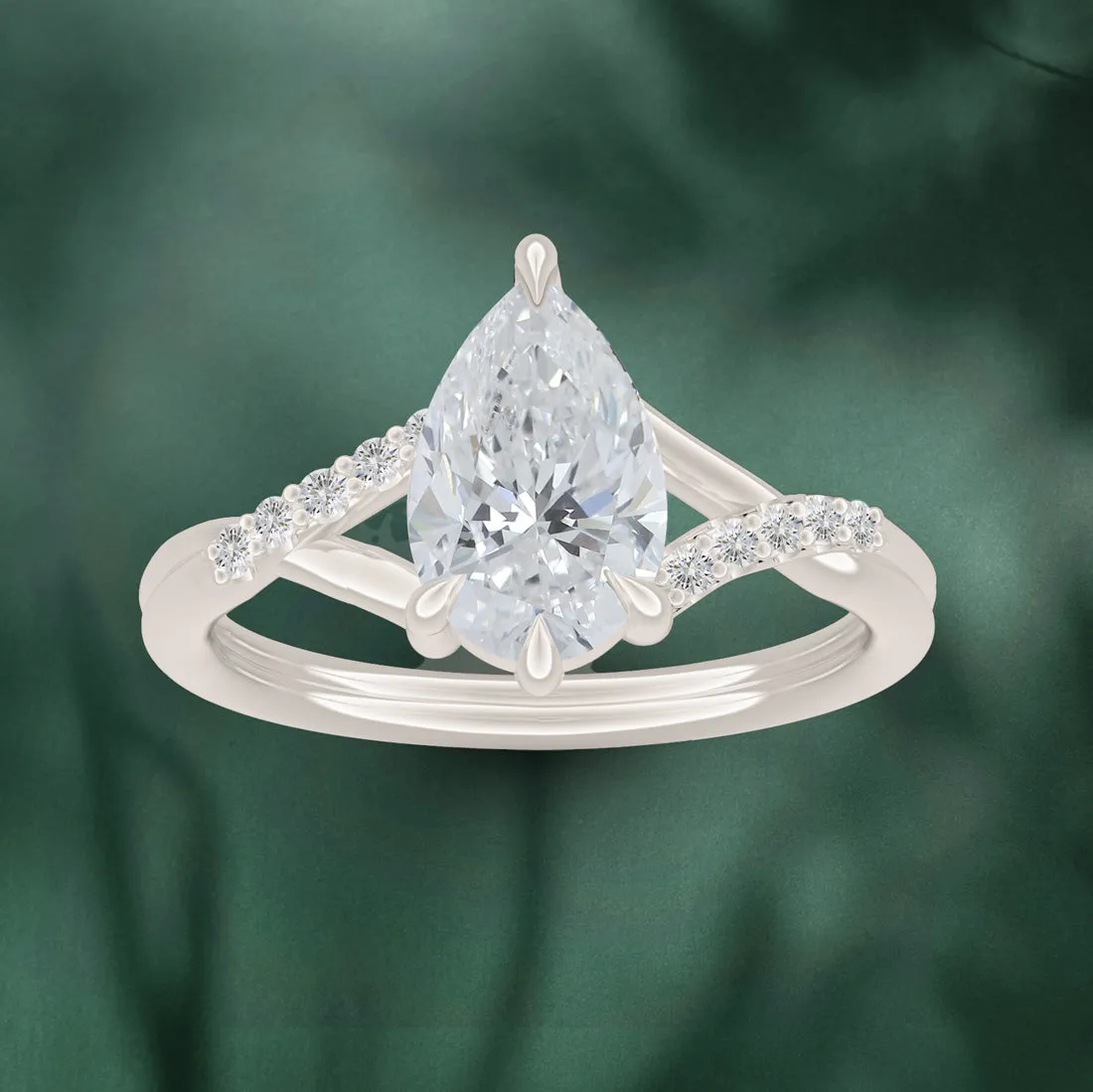Faye Pear Diamond Engagement Ring