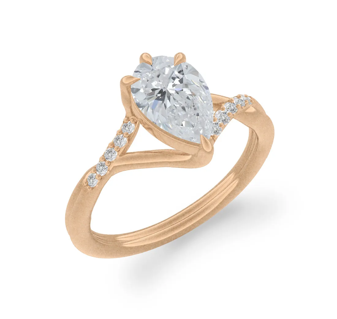 Faye Pear Diamond Engagement Ring