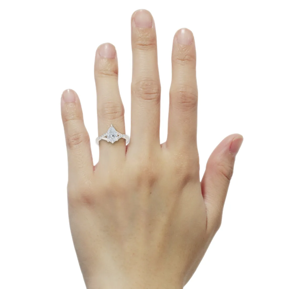 Faye Pear Diamond Engagement Ring