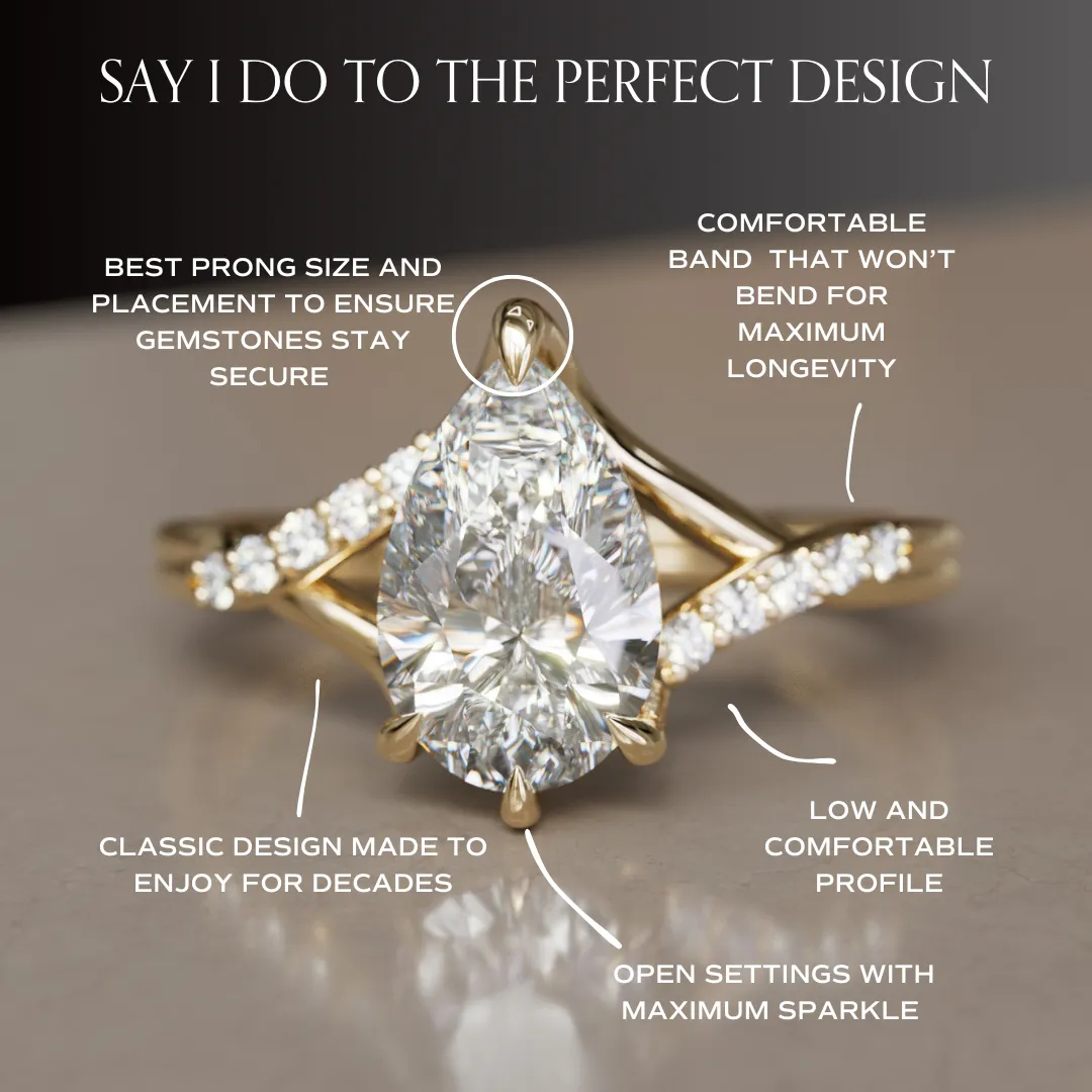 Faye Pear Diamond Engagement Ring