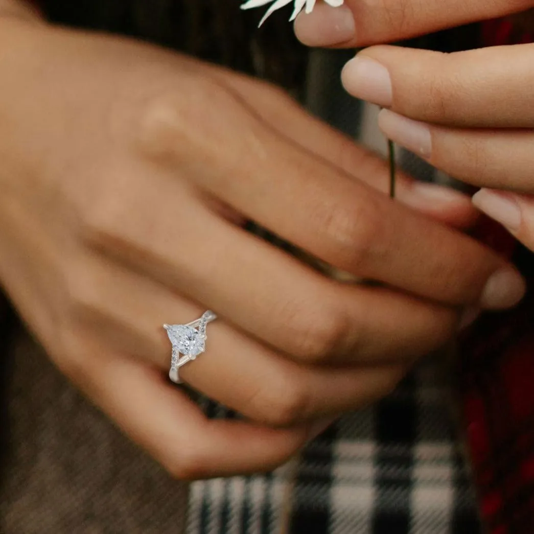 Faye Pear Diamond Engagement Ring