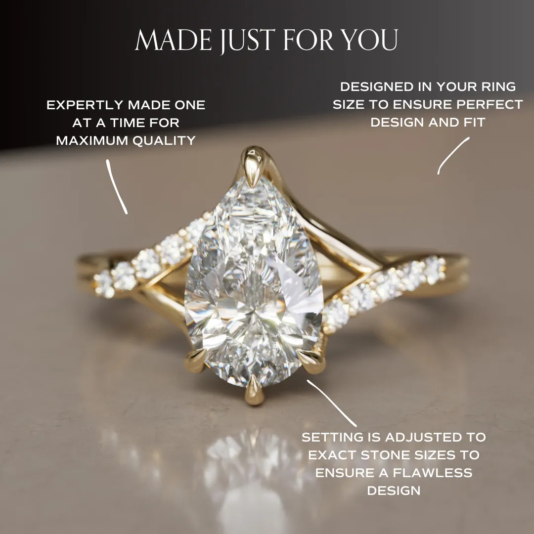 Faye Pear Diamond Engagement Ring
