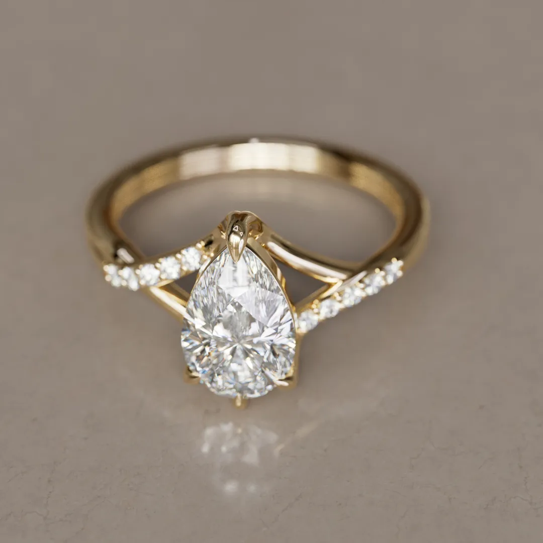 Faye Pear Diamond Engagement Ring