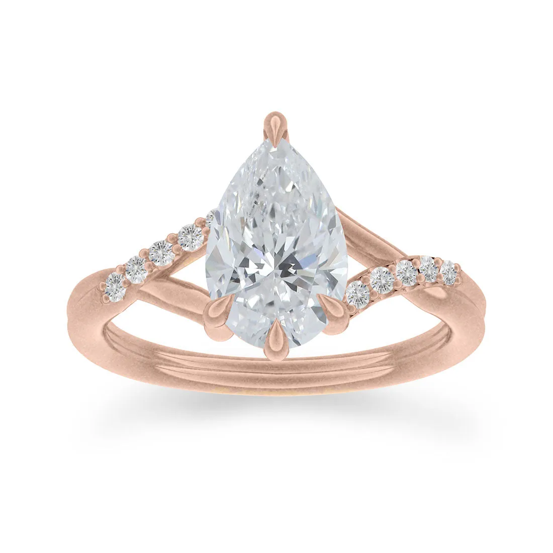 Faye Pear Diamond Engagement Ring