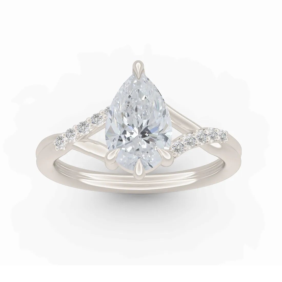 Faye Pear Diamond Engagement Ring
