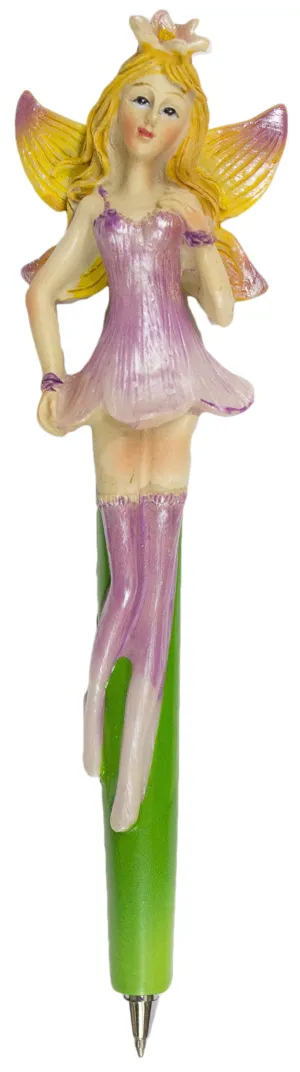 Flutter Fairies Ball Point Pen - Purple Fairy (Black ink)