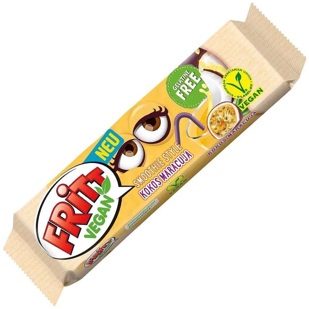 Fritt Vegan Smoothie Style Coconut & Maracuja Chewy Candy - 4er/56 g