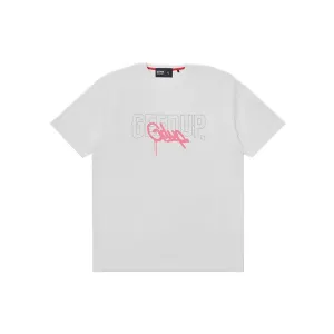 Geedup Neon Core Logo T-Shirt 'White / Pink' (2025)