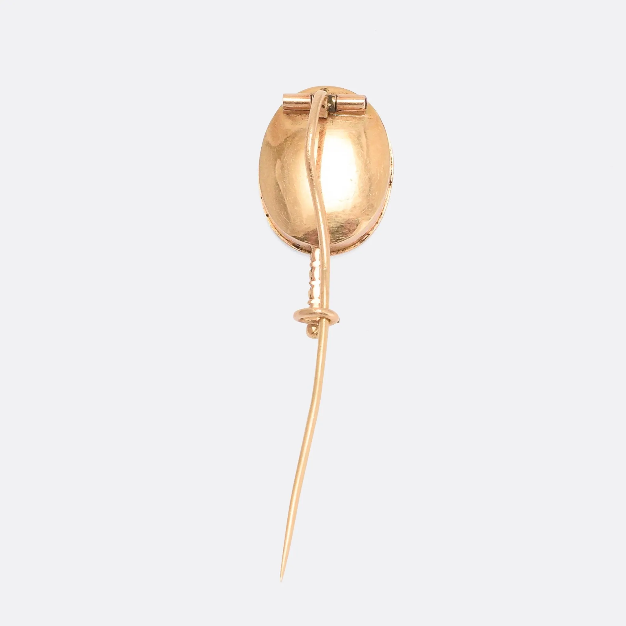 Georgian Halley's Comet Urn Cameo Brooch