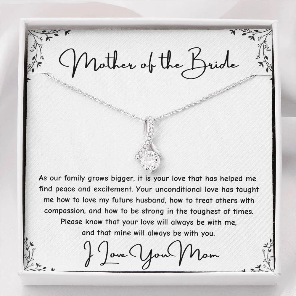 Gift For Brides Mother From Daughter - I love You Mom Alluring Necklace