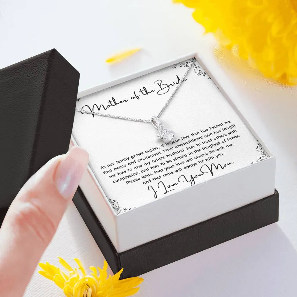 Gift For Brides Mother From Daughter - I love You Mom Alluring Necklace