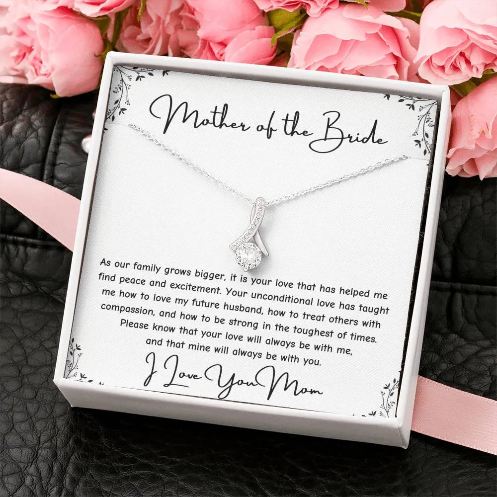 Gift For Brides Mother From Daughter - I love You Mom Alluring Necklace