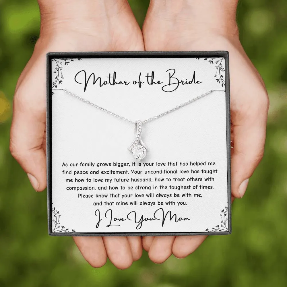 Gift For Brides Mother From Daughter - I love You Mom Alluring Necklace