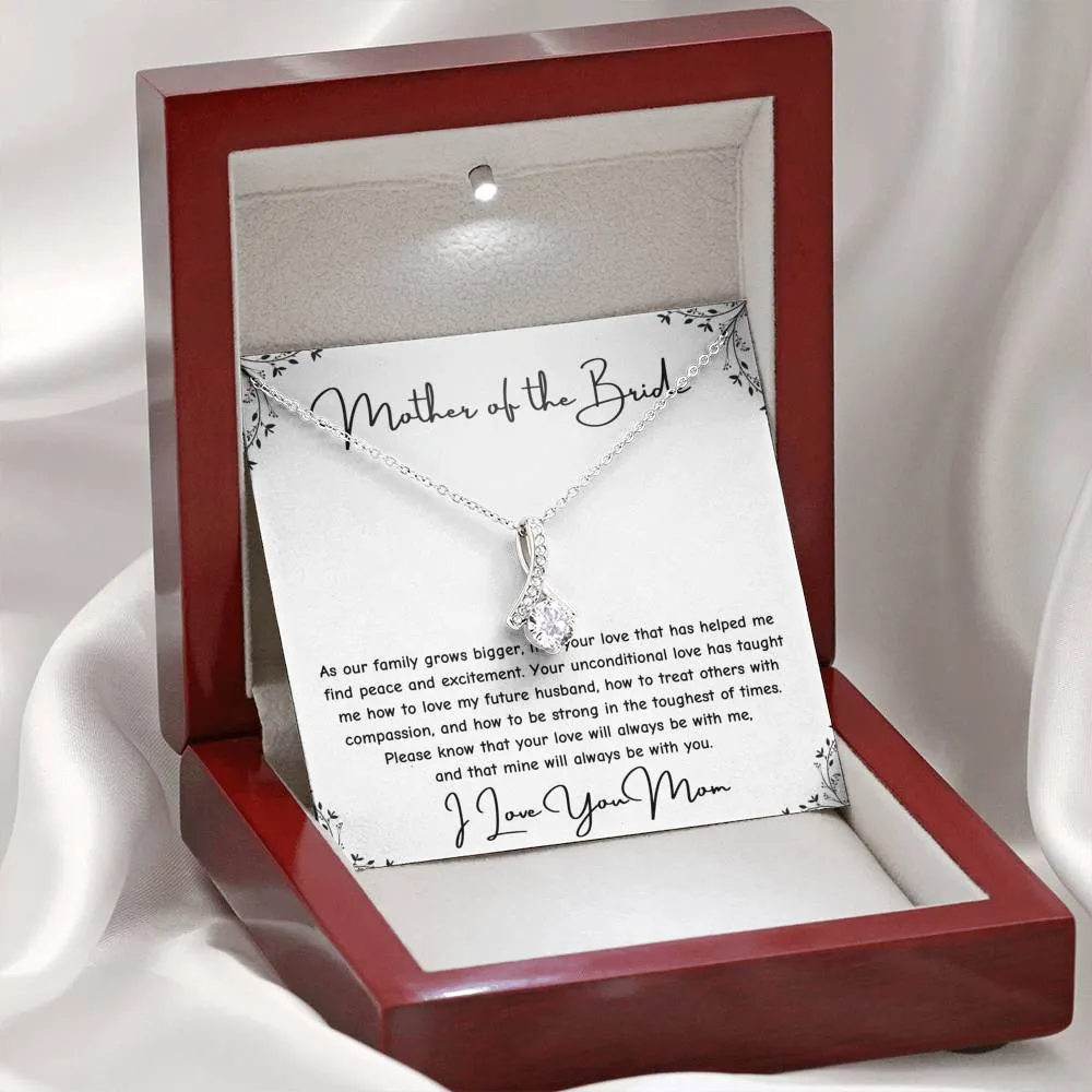 Gift For Brides Mother From Daughter - I love You Mom Alluring Necklace