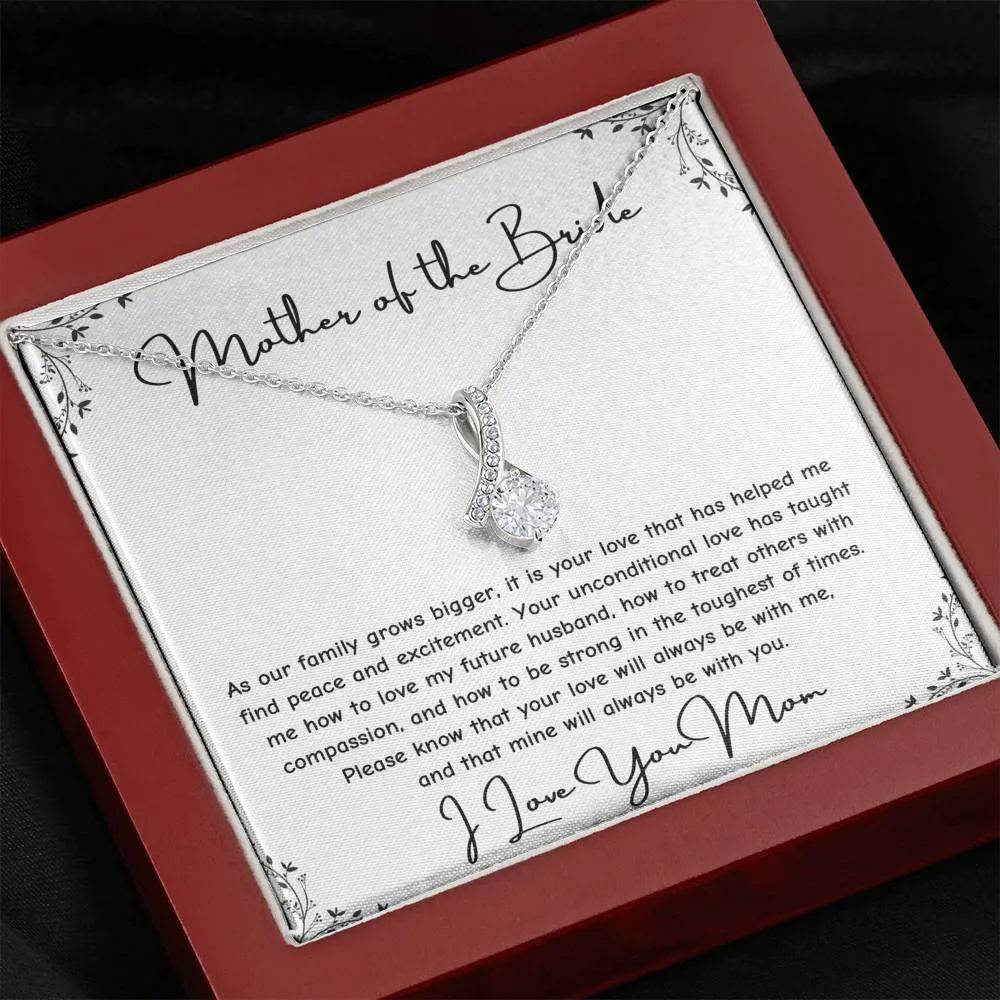 Gift For Brides Mother From Daughter - I love You Mom Alluring Necklace