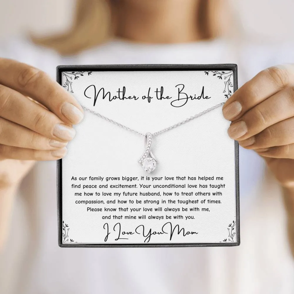 Gift For Brides Mother From Daughter - I love You Mom Alluring Necklace