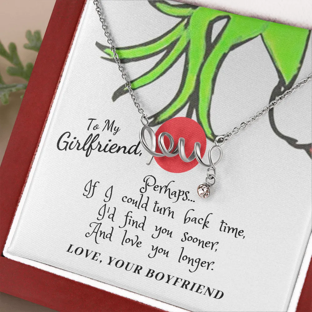 Girlfriend-Love you sooner-Scripted Love Necklace