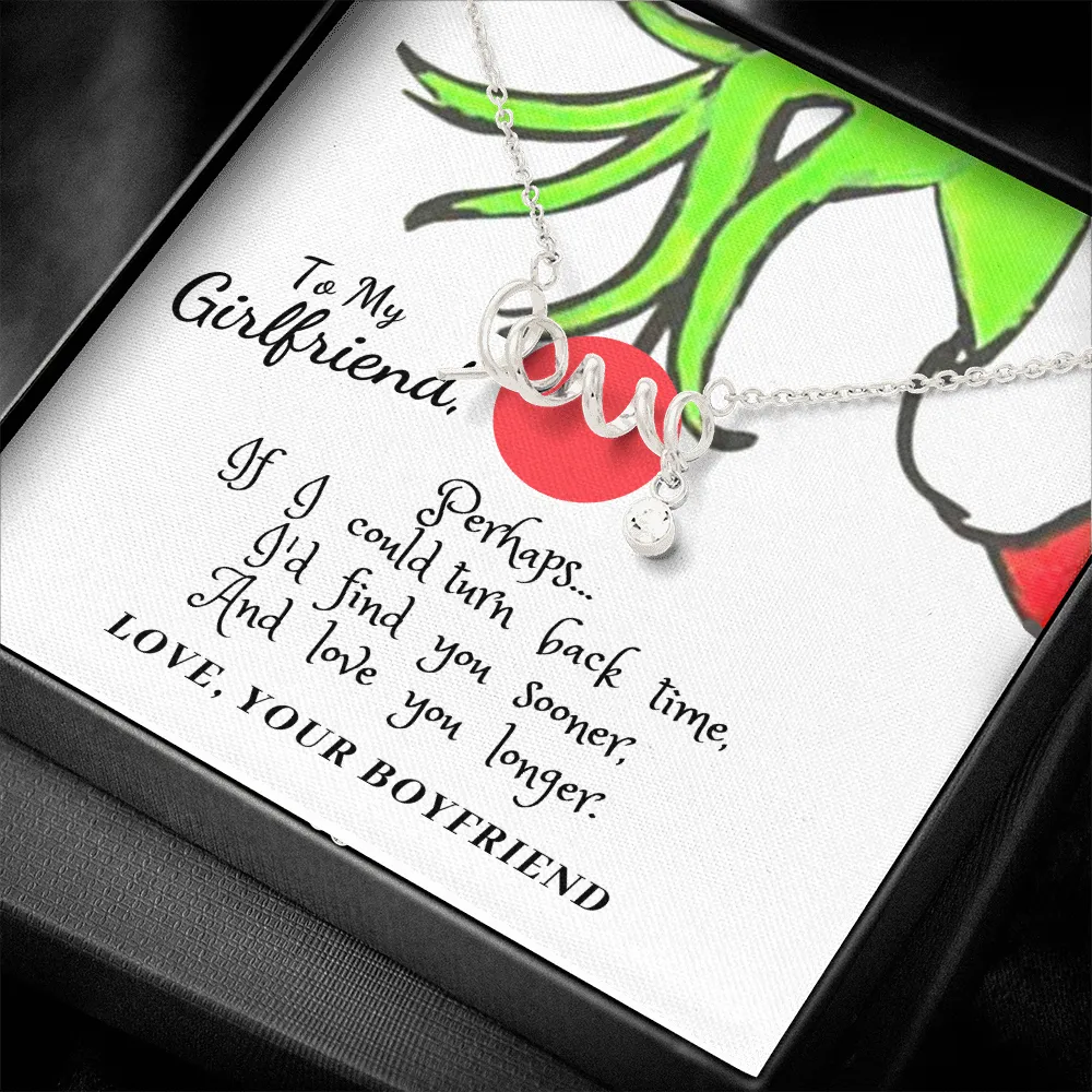 Girlfriend-Love you sooner-Scripted Love Necklace
