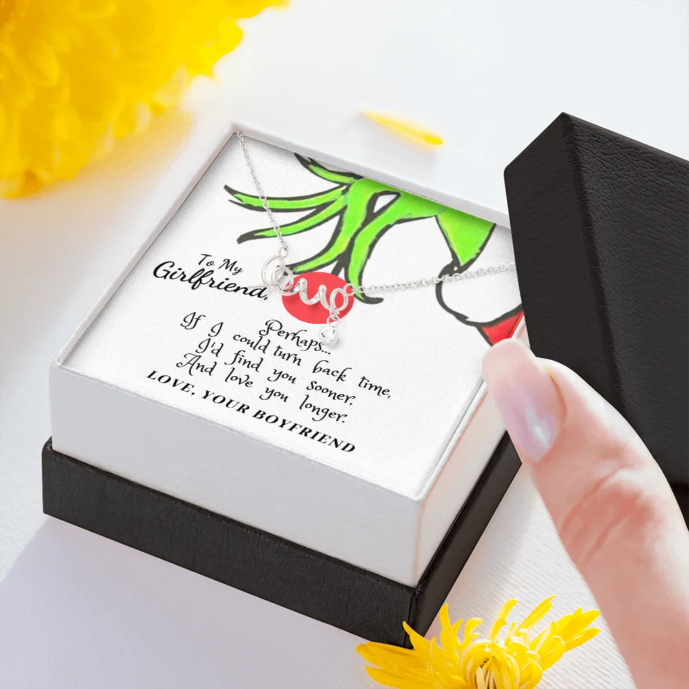 Girlfriend-Love you sooner-Scripted Love Necklace
