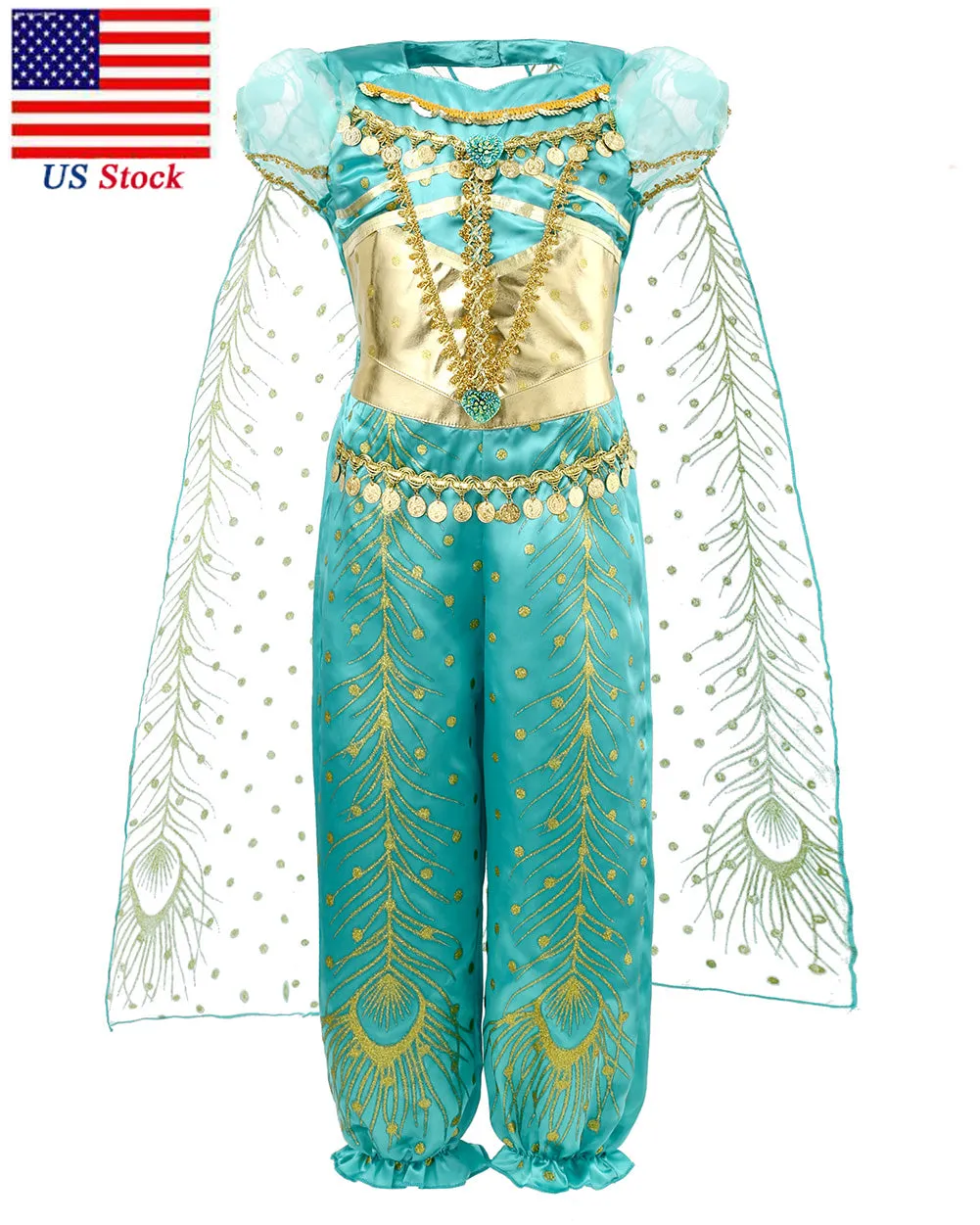 Girls Princess Costume Party Halloween Fancy Dress Up