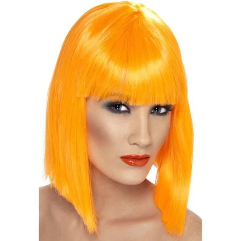 Glam Wig - Neon Orange, Short