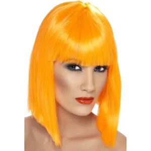 Glam Wig - Neon Orange, Short