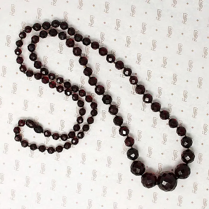 Glowing Cognac Colored Bakelite Beads