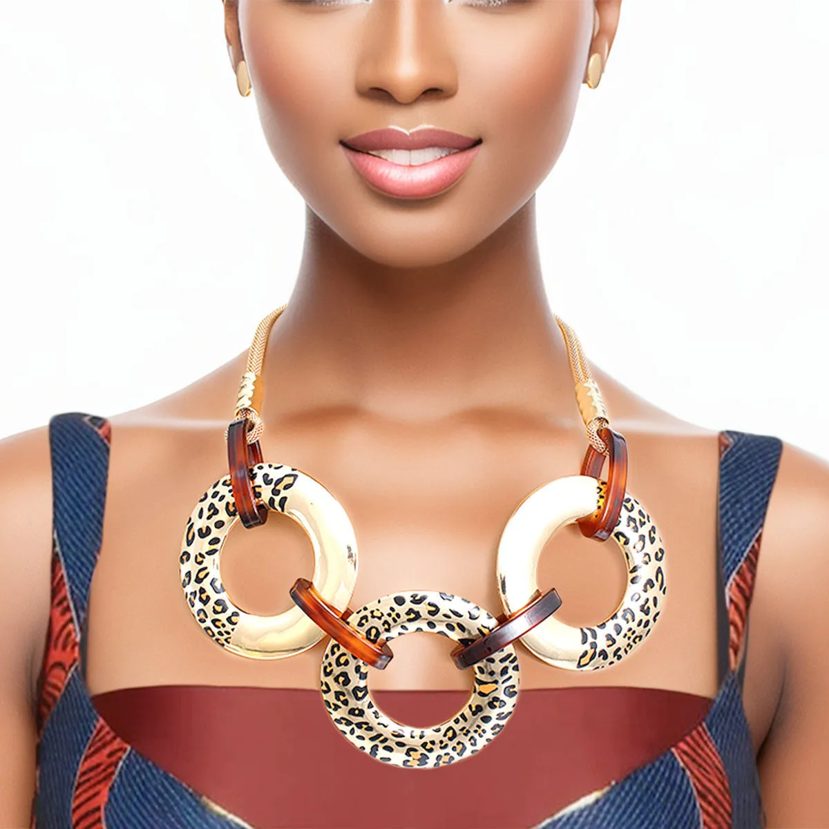 Gold Leopard Ring Collar