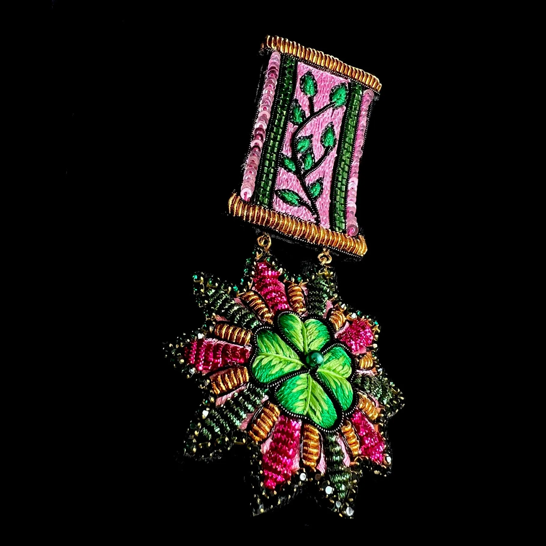 Good Luck Clover Brooch