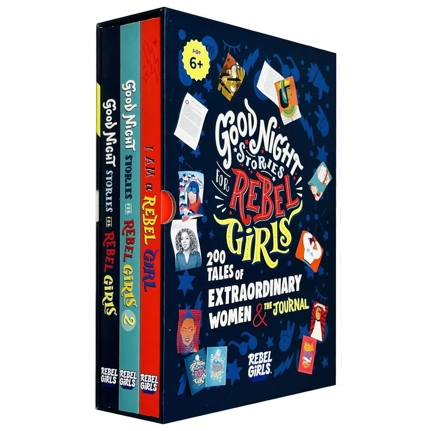 Good Night Stories for Rebel Girls 3 Books Collection Box Set - 200 Tales of Extraordinary Women & The Journal