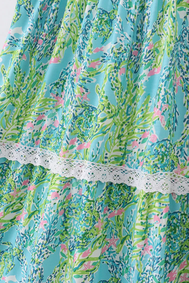 Green Island Garden Bliss Mom&me Tiered Dress